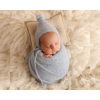 Light blue mohair knitted Wrap 150cm (59 in)  or set with the matching newborn Bonnet