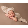 FOR ORDER - Ivory Mohair Teddy Bear Bonnet Knitted