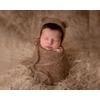 Barna mohair, kötött wrap (150cm), vagy wrap+bonnet szett