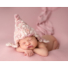Shade of Pink and White Handspun Pixie Hat