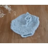  Light BlueHand Knitted NB Pants - Diaper Cover