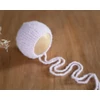 Halvány rózsaszín újszülött mohair bonnet