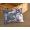 Floral grey - purple  posing pillow - newborn photo prop