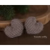 Mini, Knitted Heart, Beige