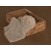 Light beige mohair knitted Wrap 150cm (59 in) or set with the  matching newborn Bonnet