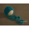 Petrol Green Newborn Mohair Bonnet
