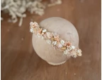 Natural peach floral headband Newborn Size