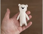PRE- ORDER Felted, IvoryTeddy Bear - Photo Toy