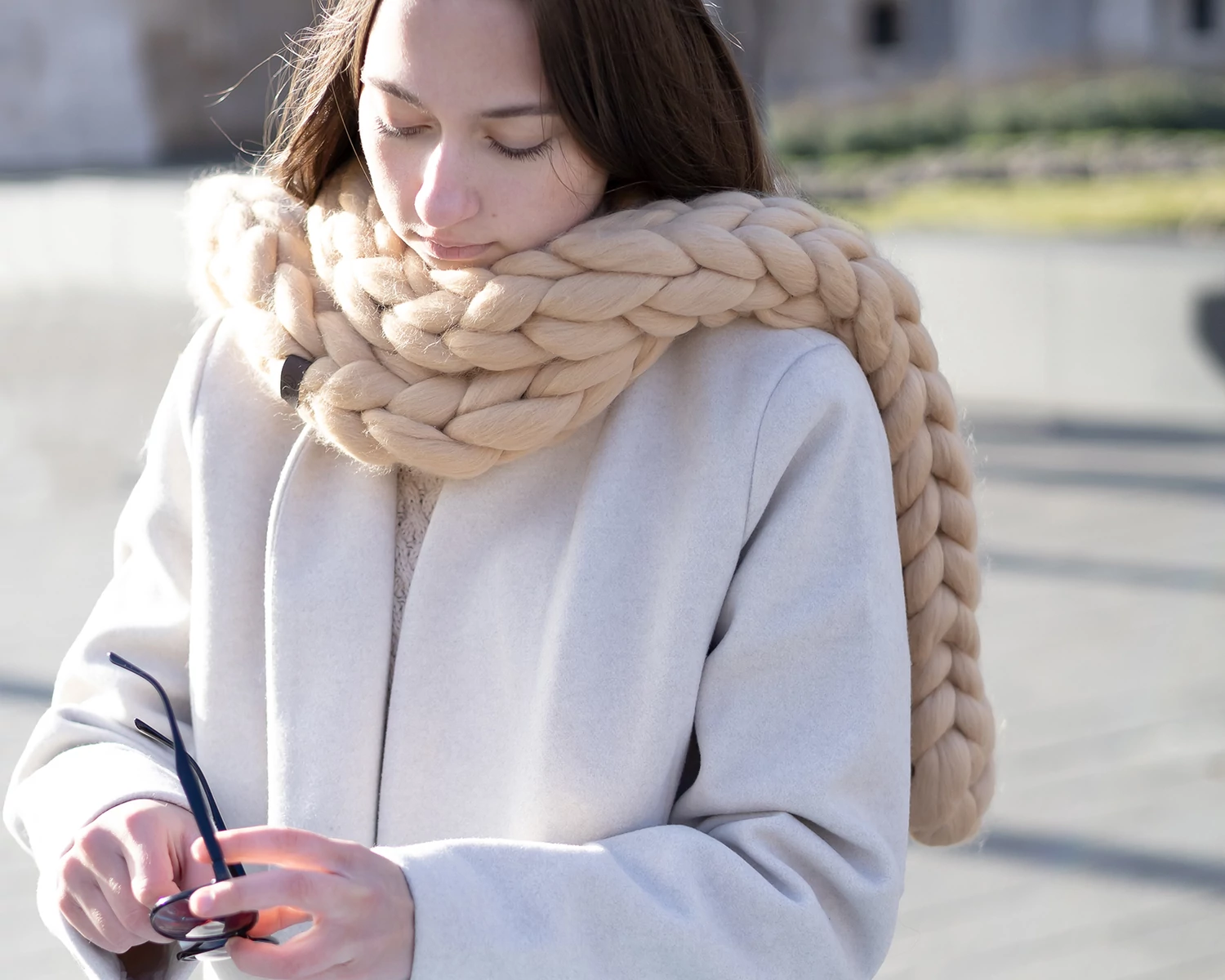 Giant Knitted, Oversized Scarf