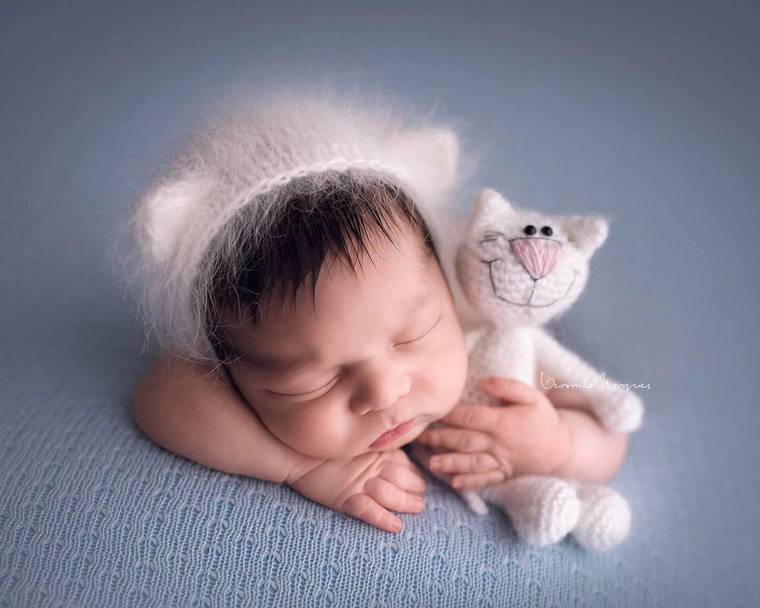 PRE-ORDER - White Angora Cat Hat
