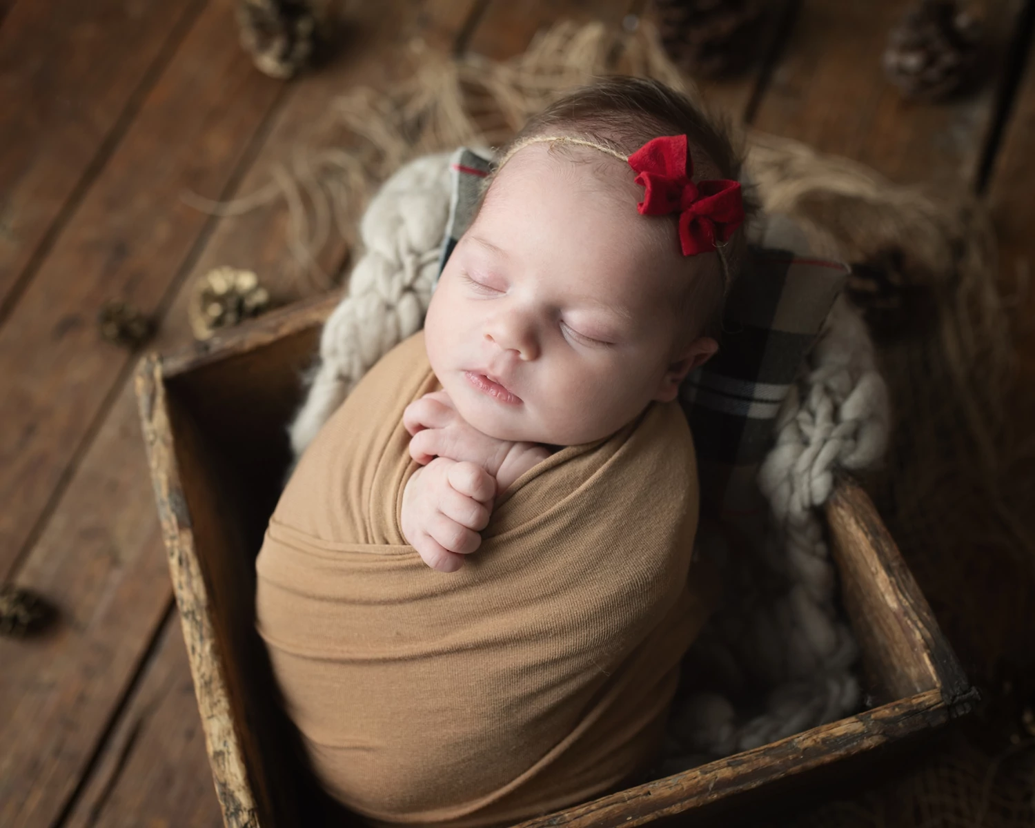 Karamell  elasztikus wrap újszülött fotózáshoz