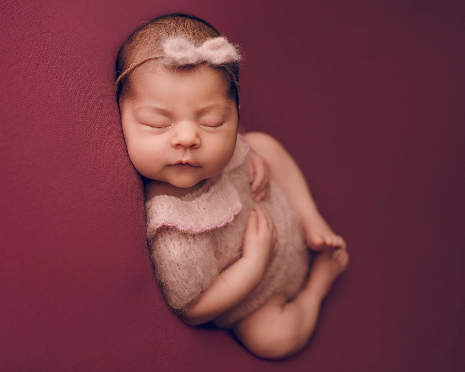 Thin Beanbag Backdrop - Berry Colour