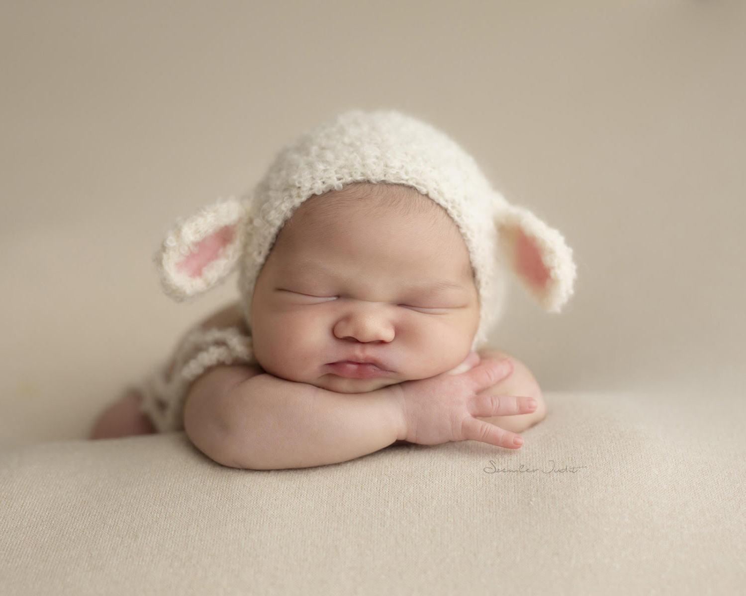 PRE-ORDER Ivory Mohair Sheep Hat