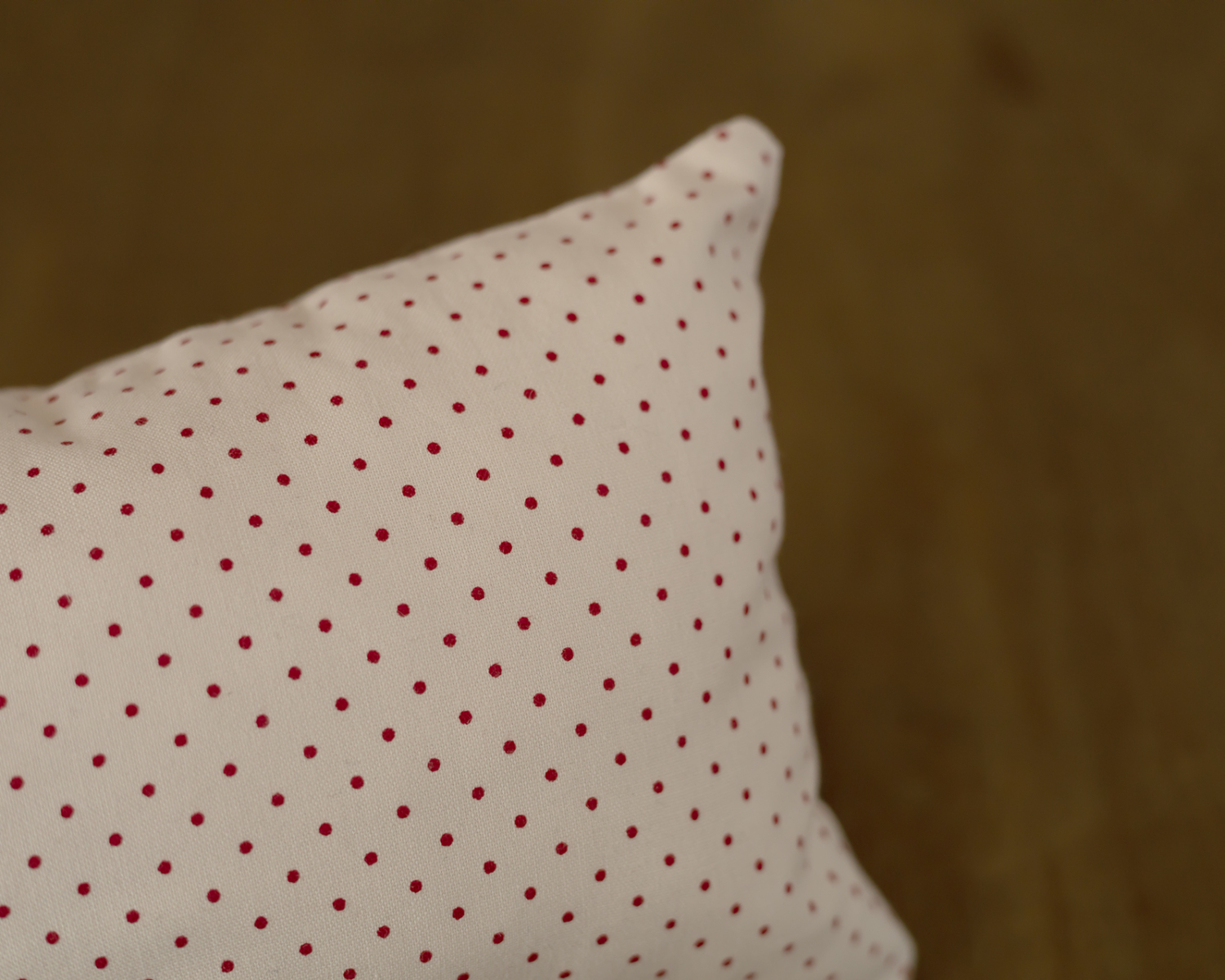 Polka Dot Ivory - Red Set: Pillow and Headband