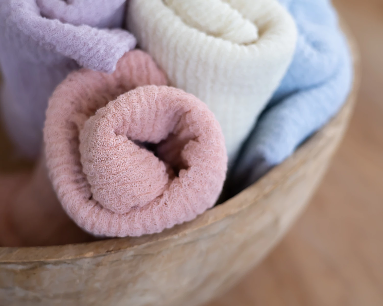 Four-Piece Pastel Extra Long Gauze Wrap Set - Marshmallow