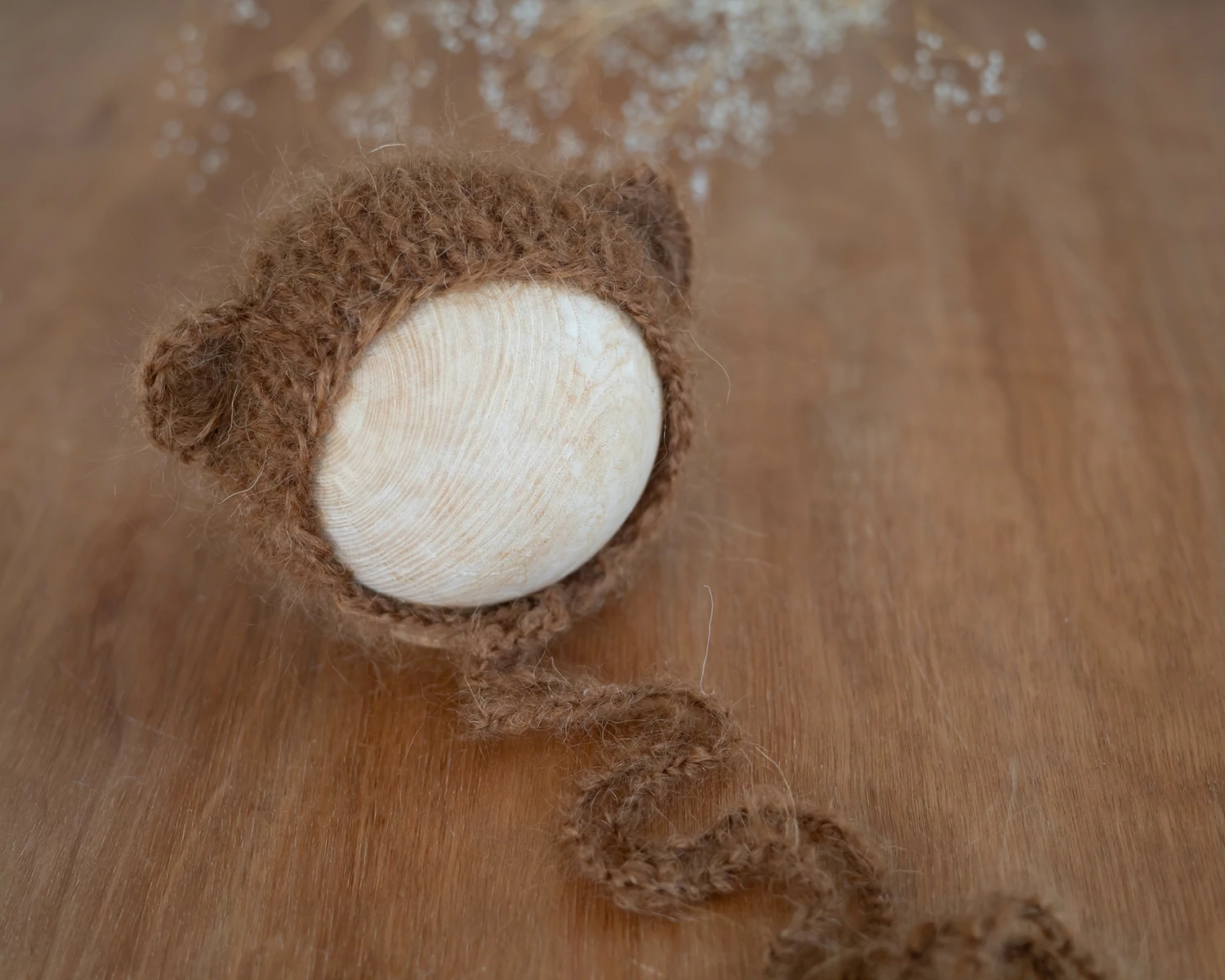 Camel, mohair maci sapka