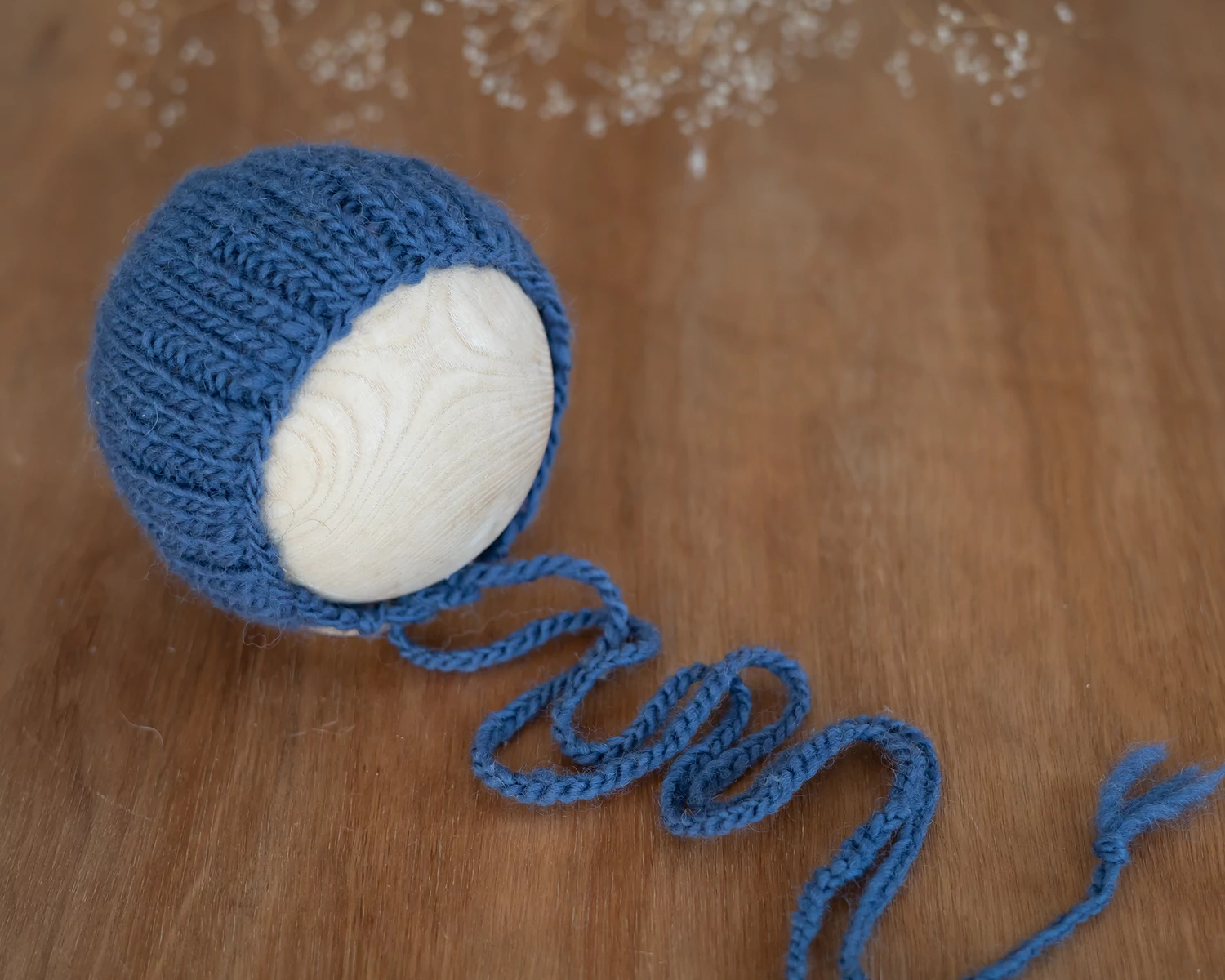 Kék újszülött bonnet