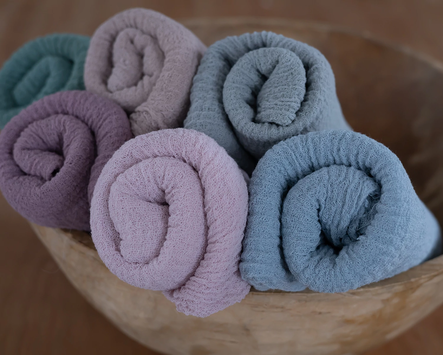 Hat darabos,  extra hosszú géz wrap szett - Kopott színek