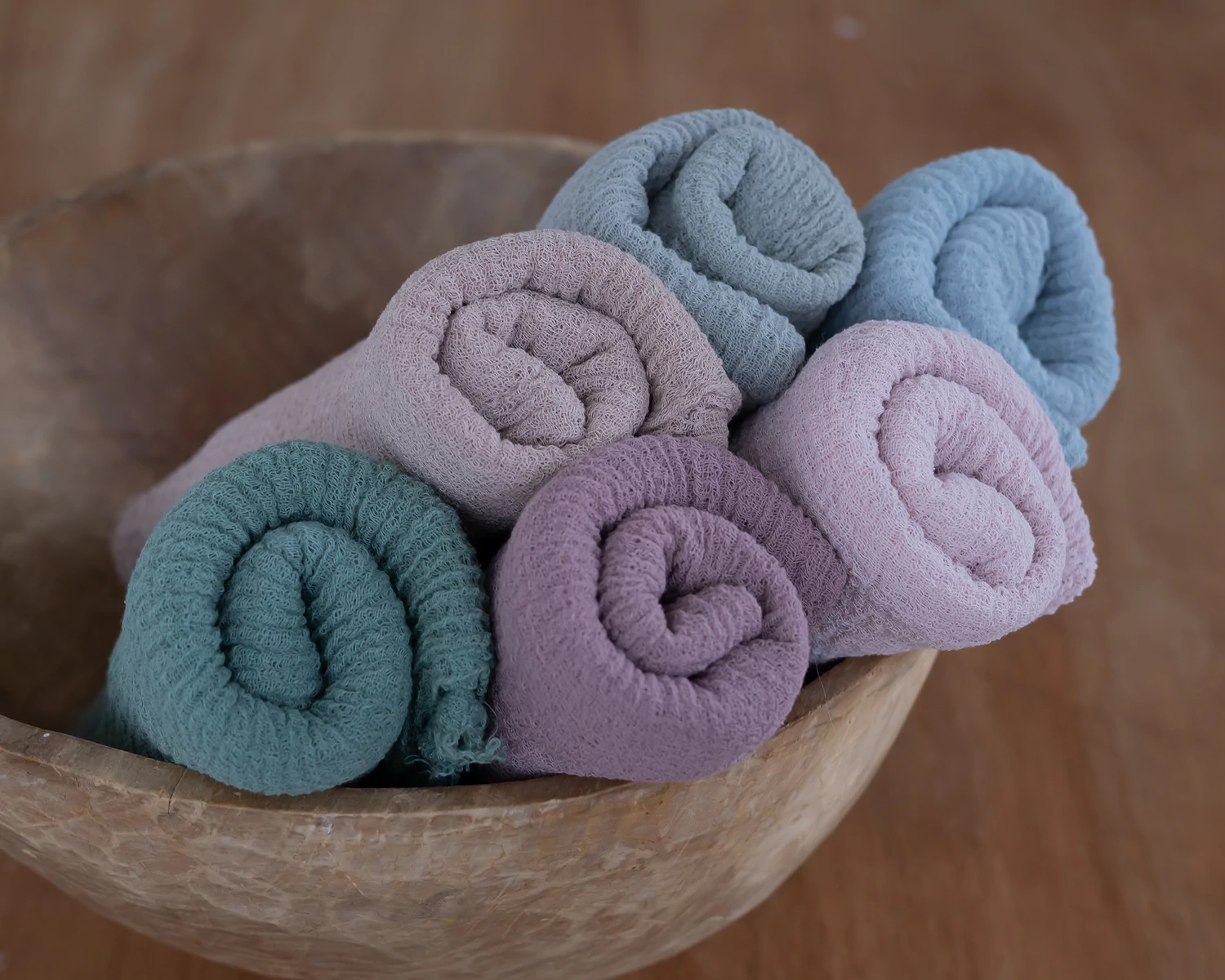 Hat darabos,  extra hosszú géz wrap szett - Kopott színek