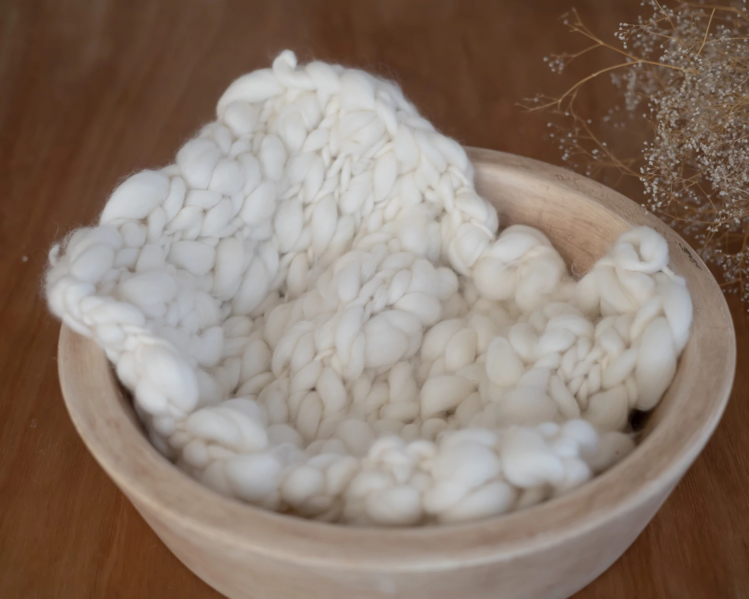 Natural Ivory Handspun Blanket / Layer