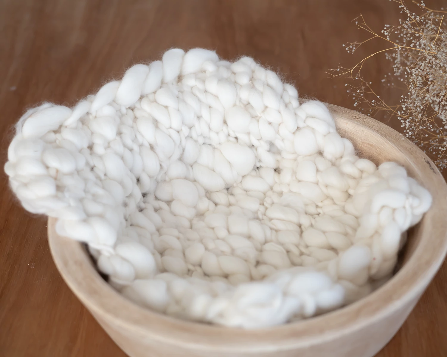 Natural Ivory Handspun Blanket / Layer