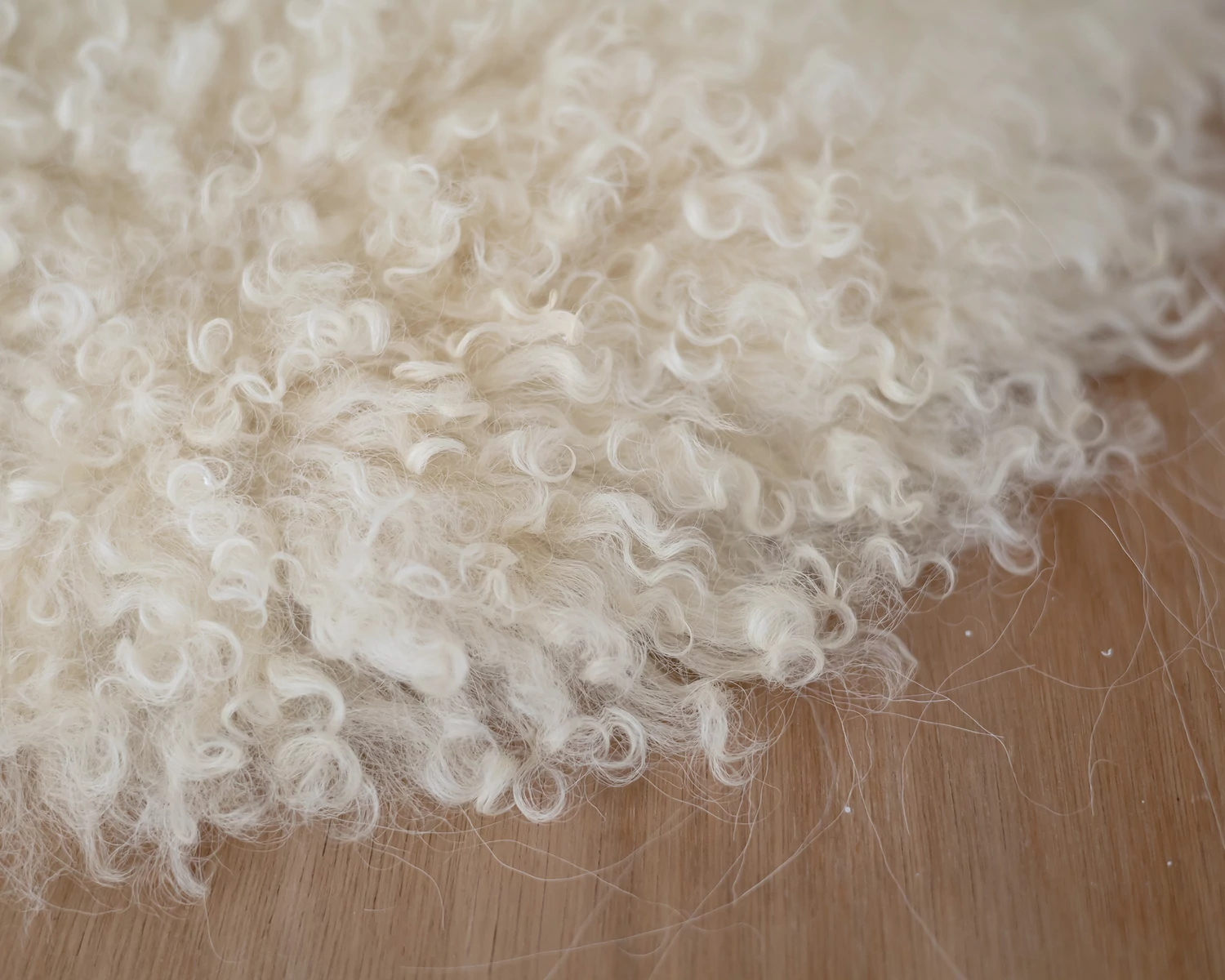 Ivory White Flokati Fur - Large, Egg Shaped