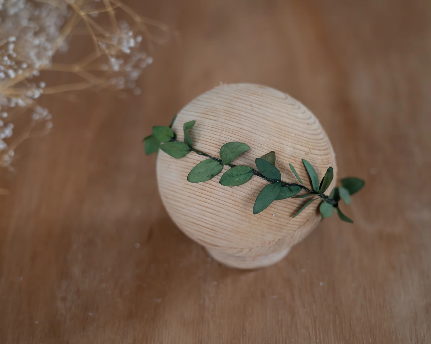 Green  headband with Leaf Newborn Size