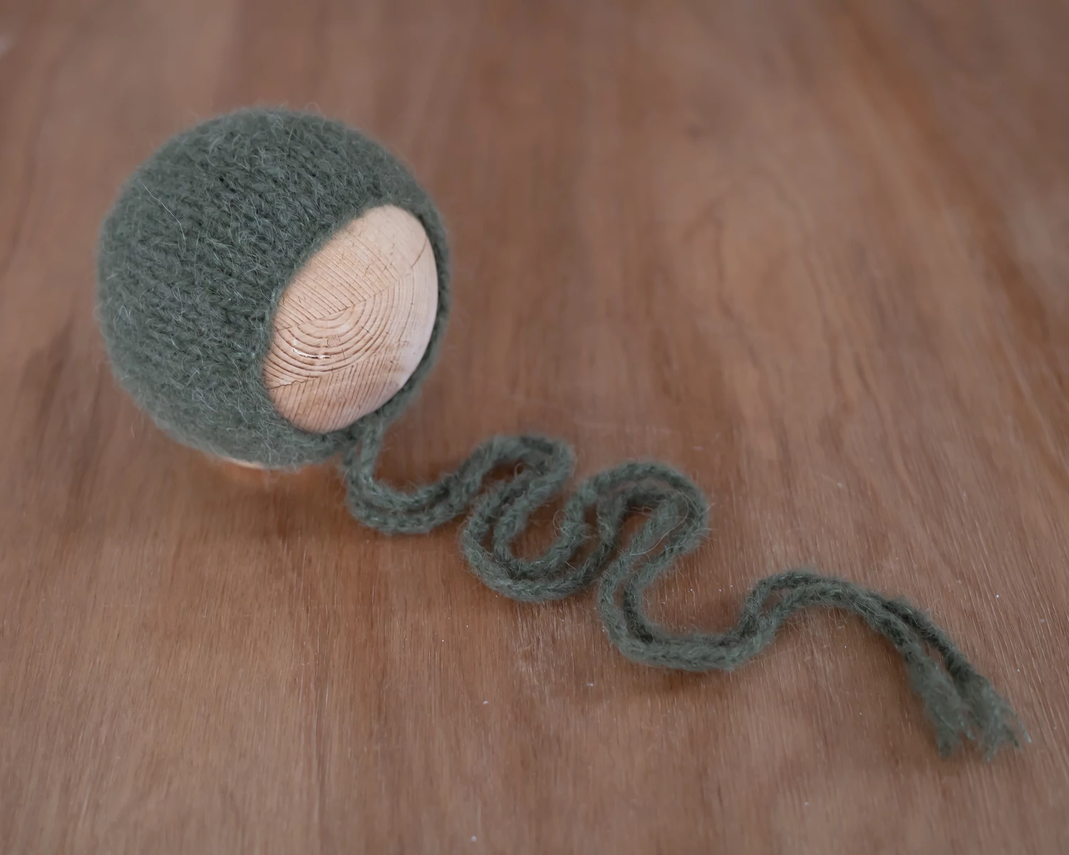 Forest Green Newborn Bonnet