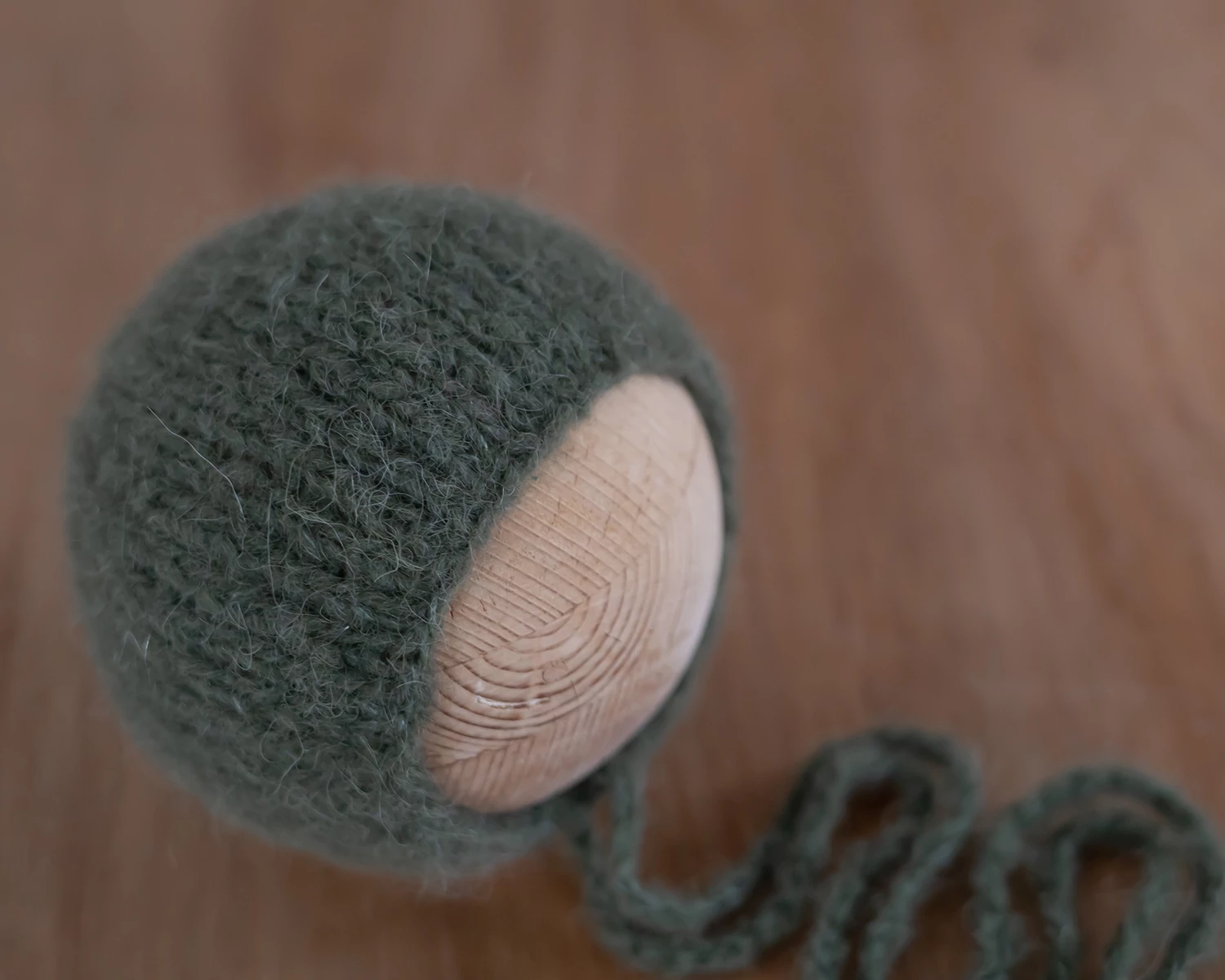 Forest Green Newborn Bonnet