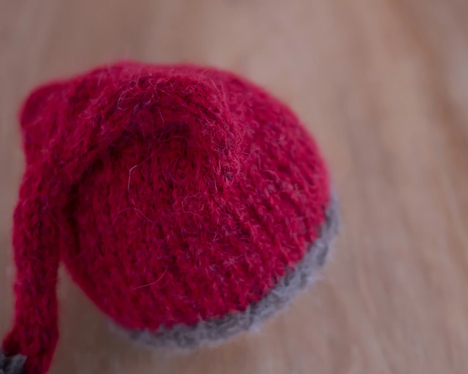 Rustic Red - Brown Newborn Santa / Sleepy Hat in Newborn size