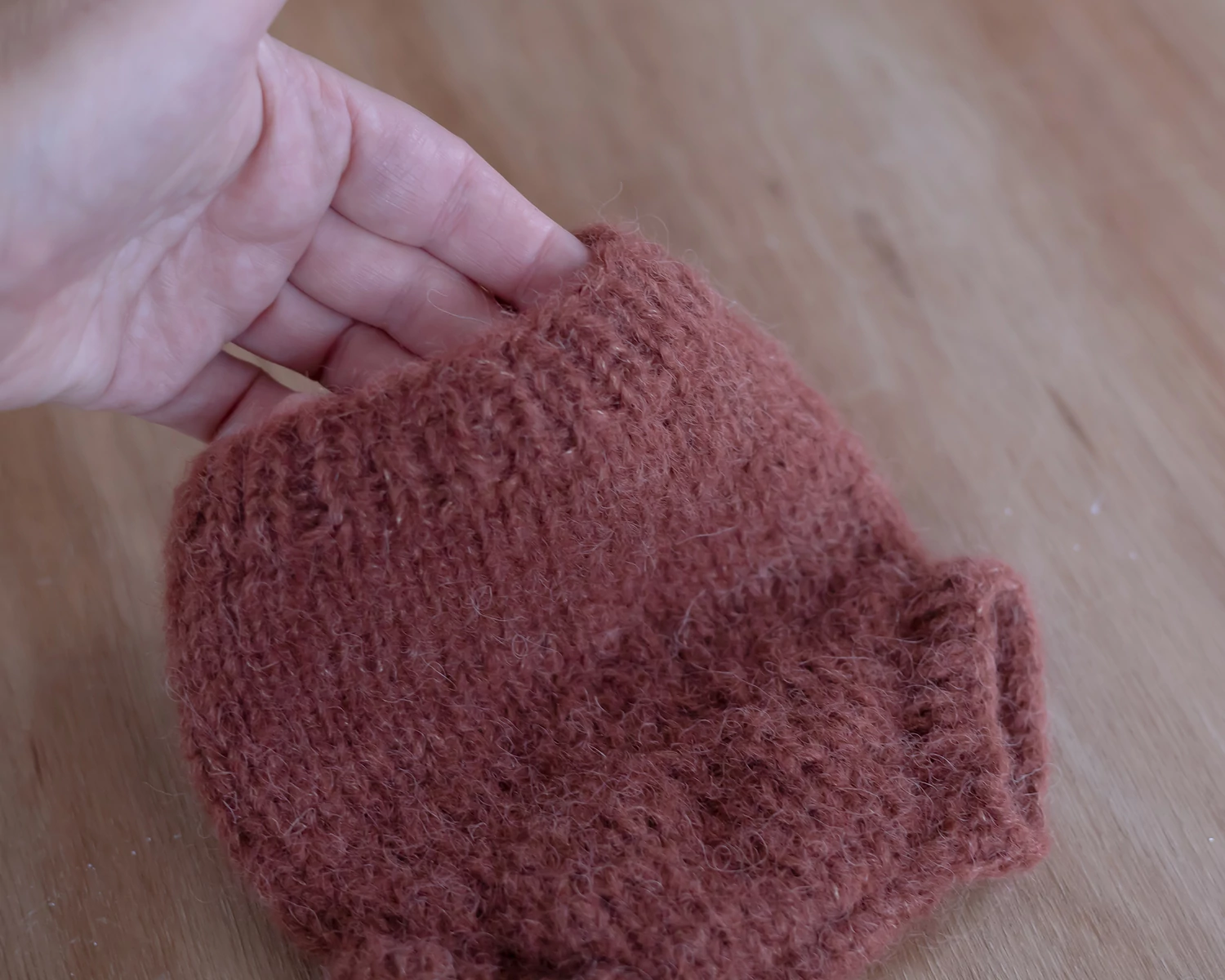  Rust Hand Knitted NB Pants - Diaper Cover