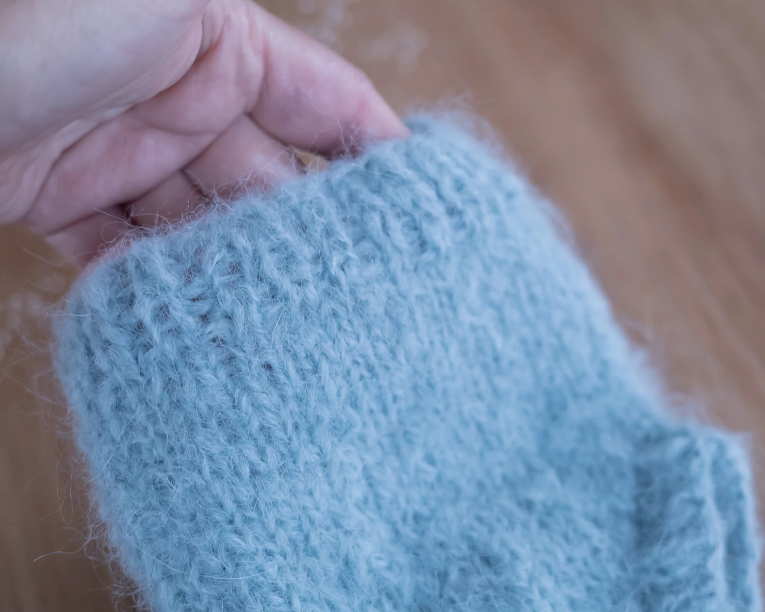  Light Blue Hand Knitted NB Pants - Diaper Cover