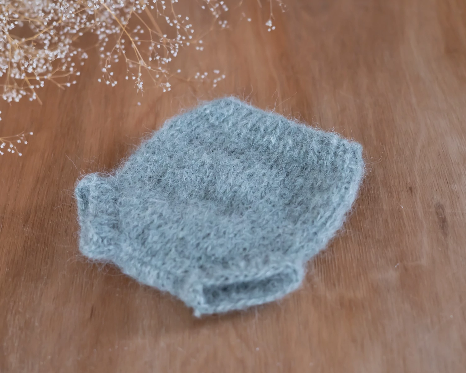  Sage Green Hand Knitted NB Pants - Diaper Cover