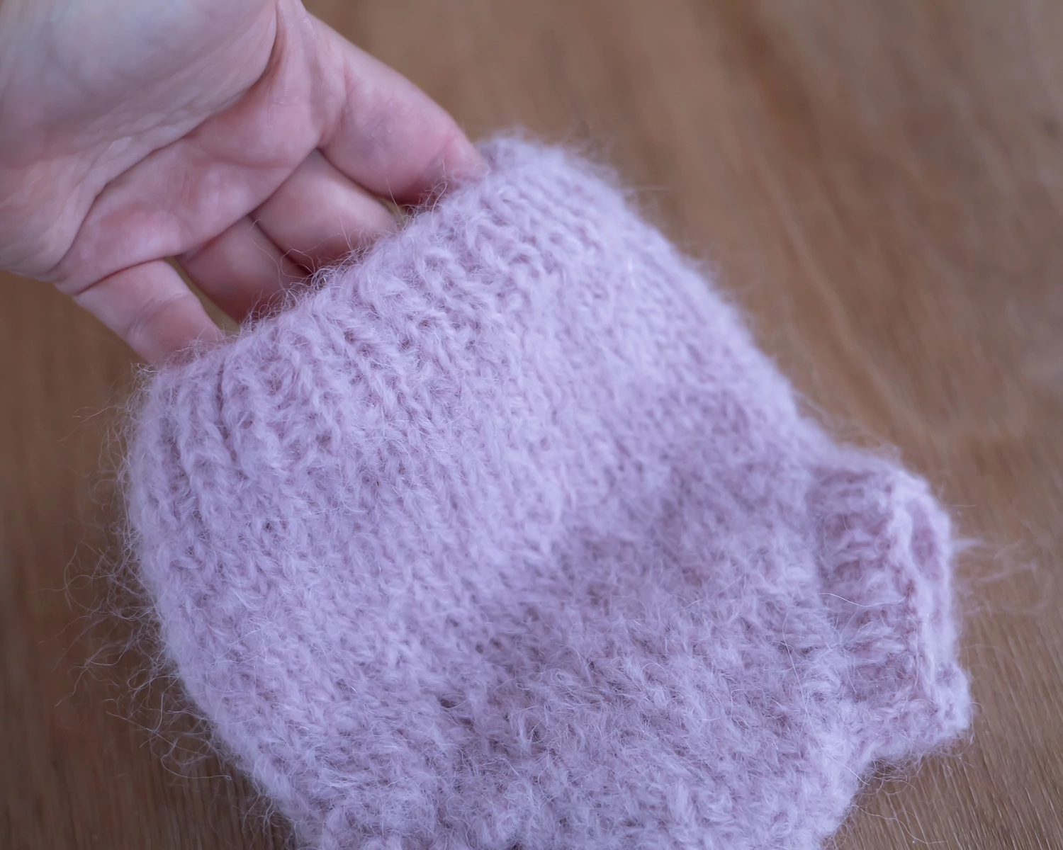  Light Pink Hand Knitted NB Pants - Diaper Cover