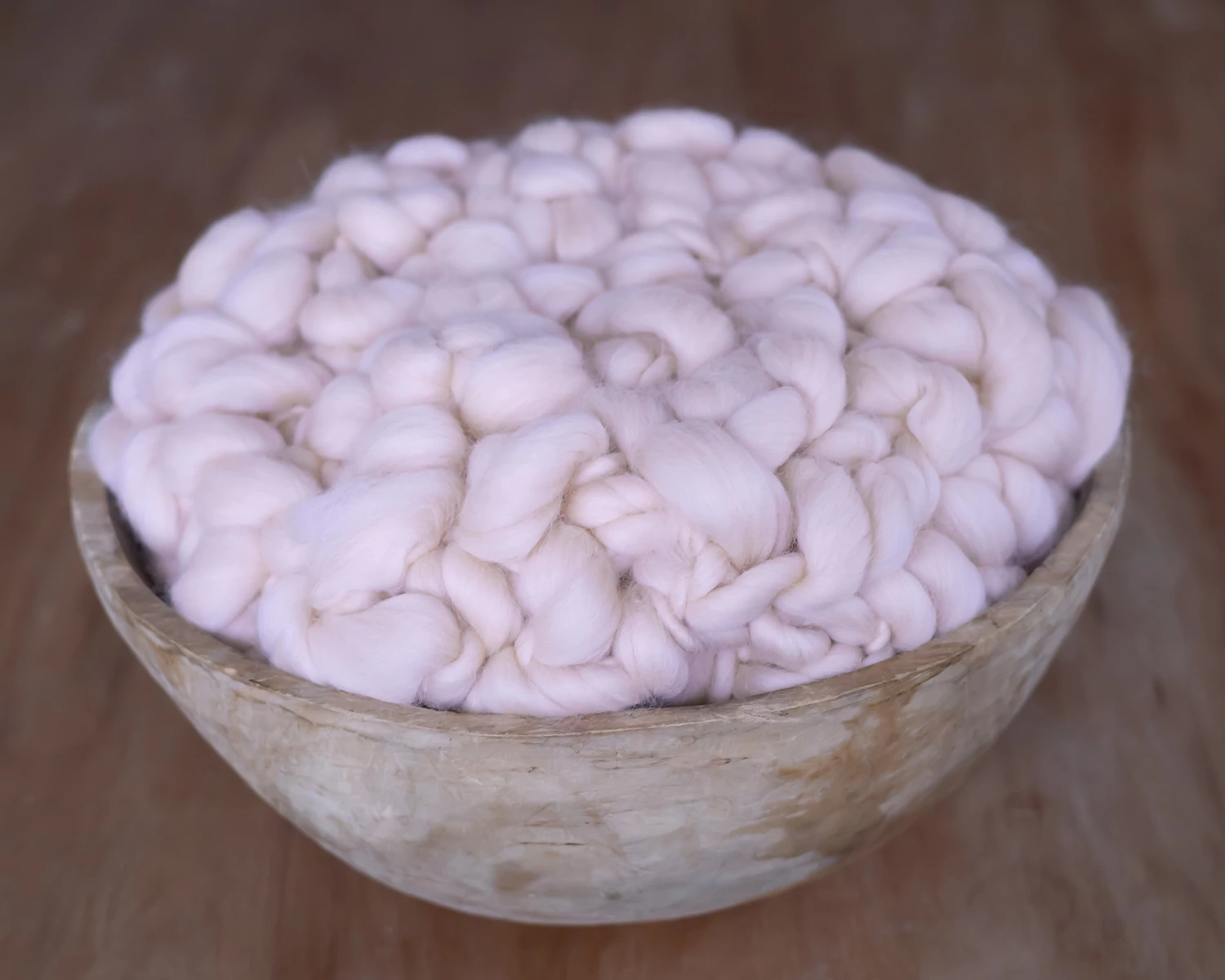 Oval Chunky Cream Peach Blush Blanket / Layer