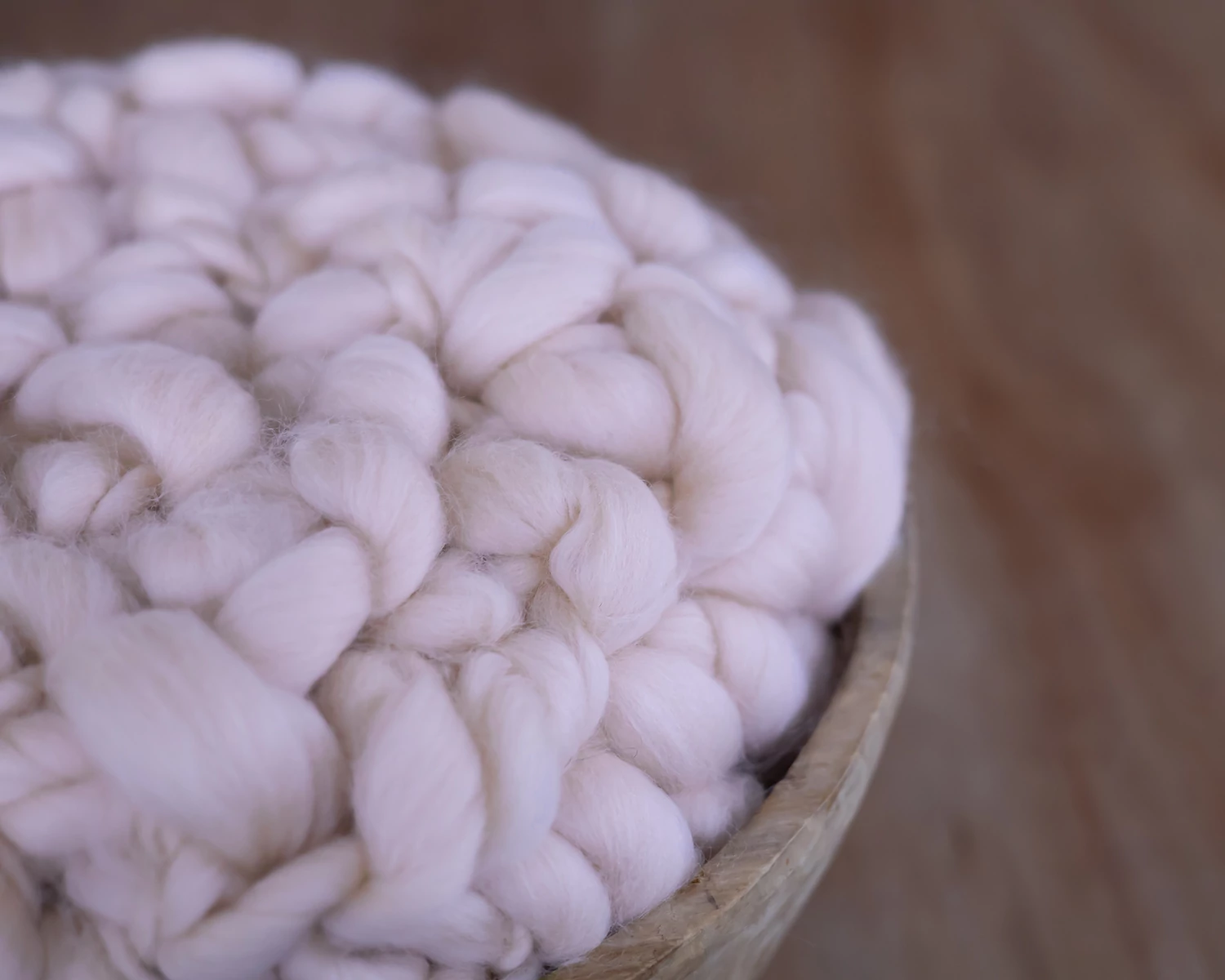 Oval Chunky Cream Peach Blush Blanket / Layer