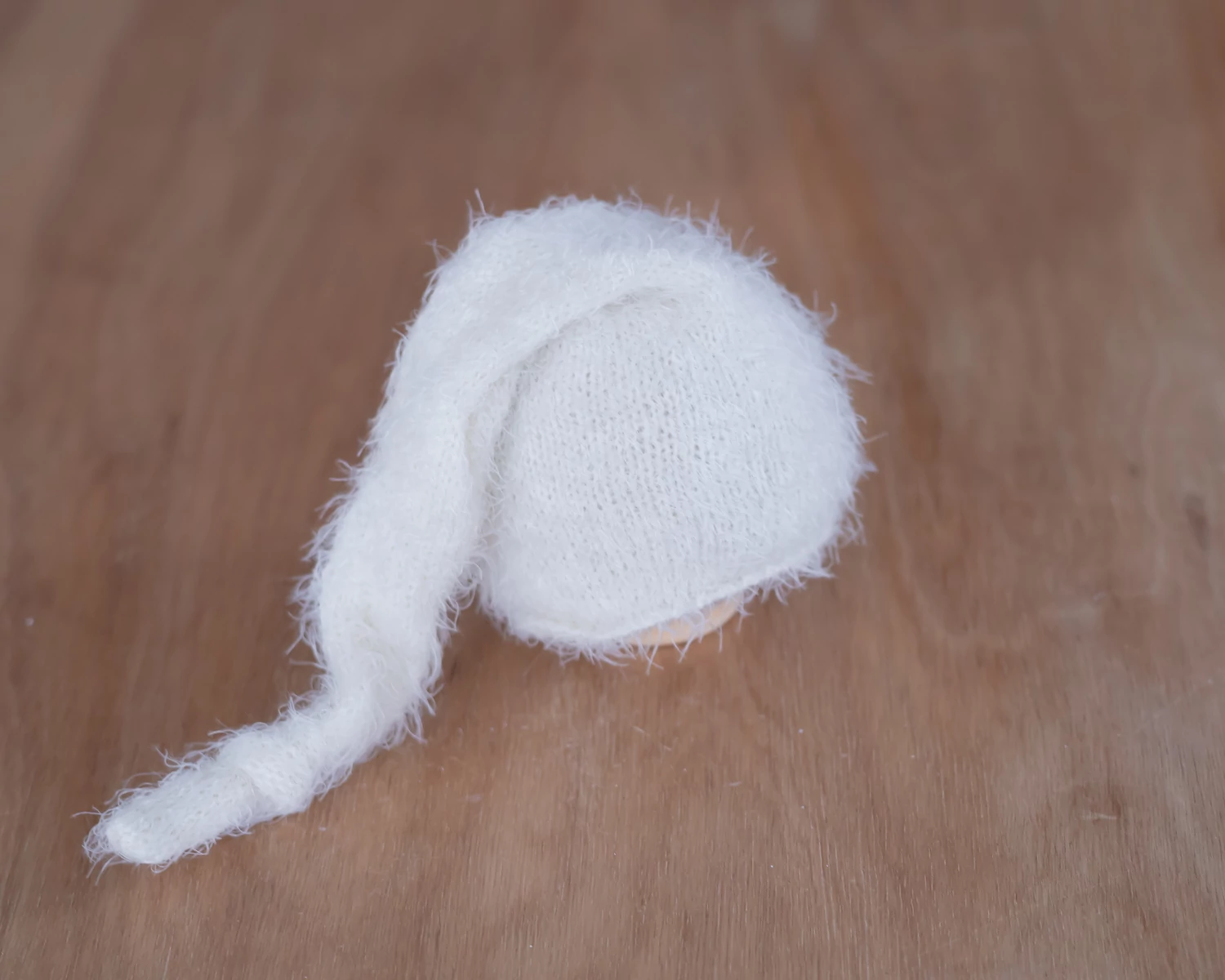 Ivory Newborn Mohair- Like Sleepy Hat