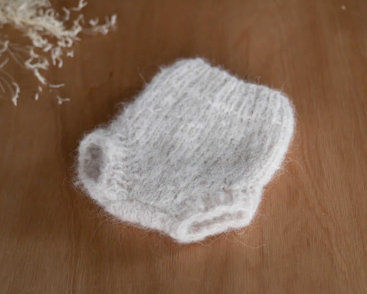 Cream Hand Knitted NB Pants - Diaper Cover