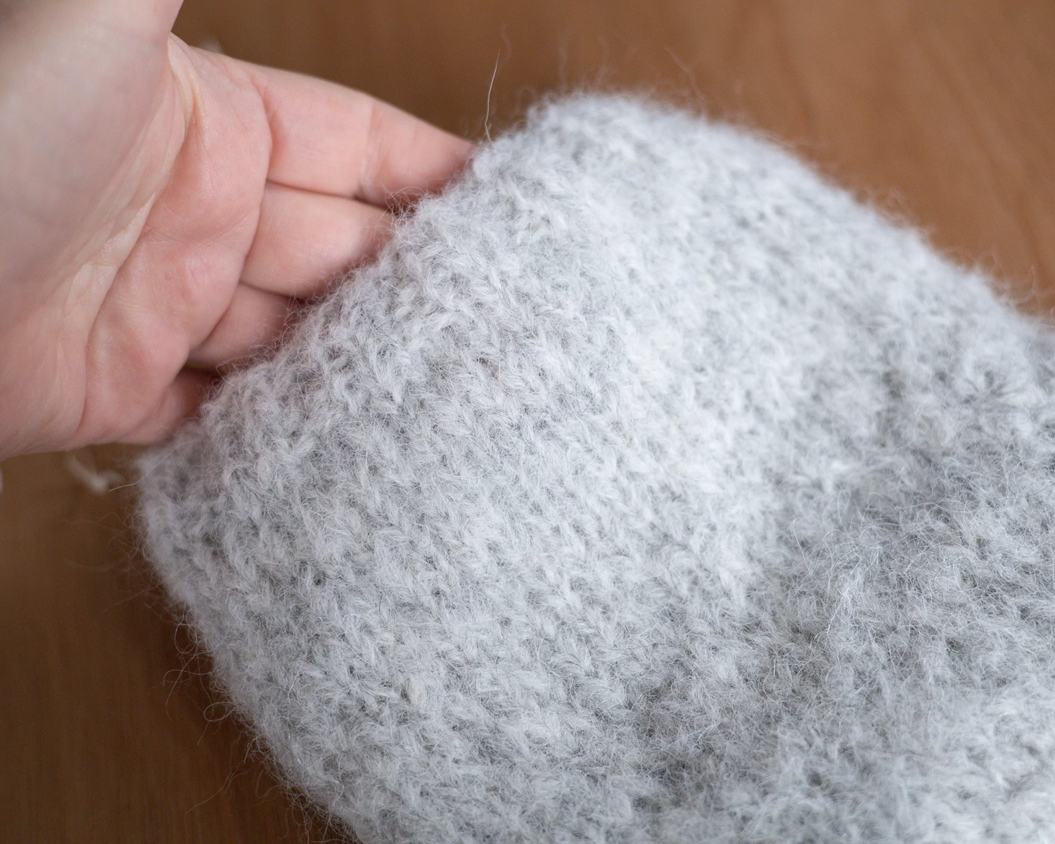  Light Gray Hand Knitted NB Pants - Diaper Cover