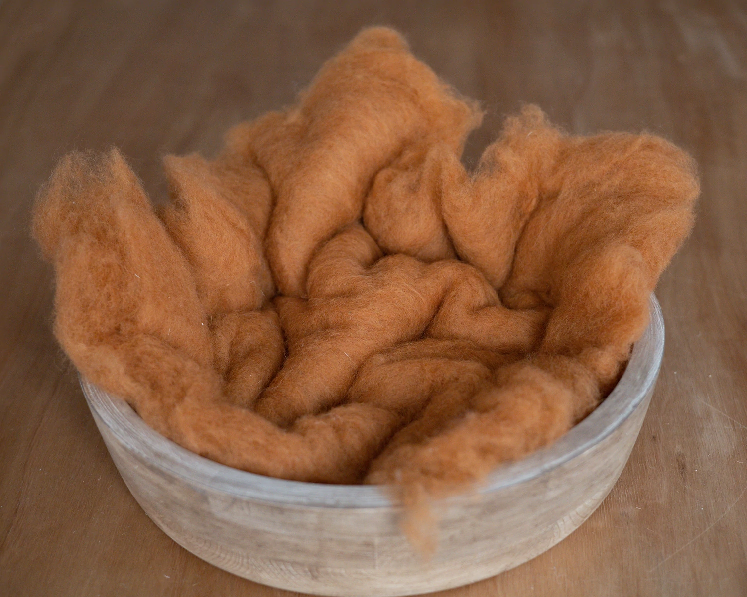 Cinnamon Wool Fluff Basket Stuffer - middle size