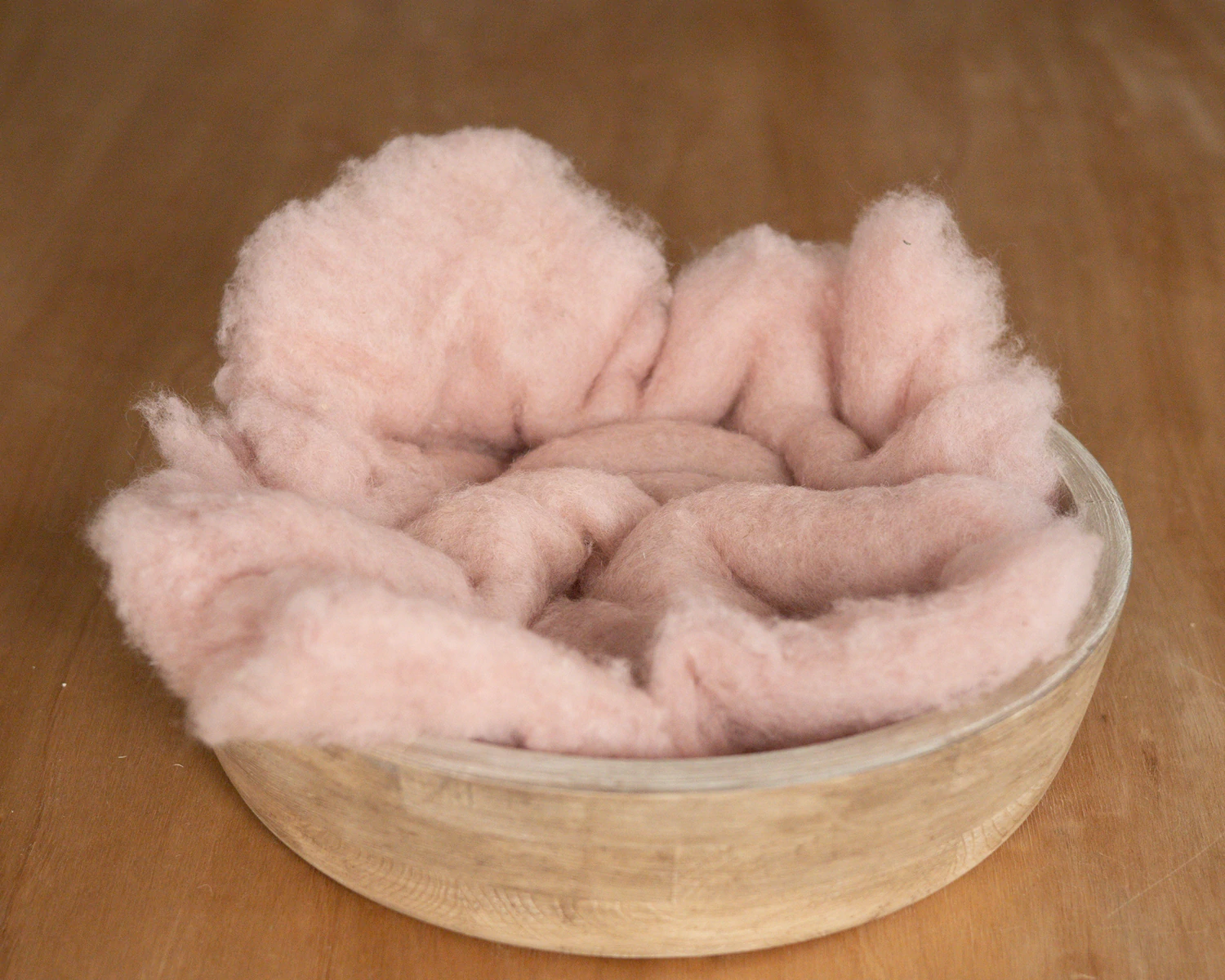 Pink Blush Wool Fluff Basket Stuffer - Middle Size