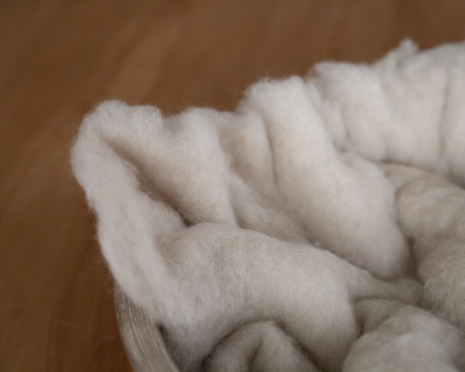 Sand Wool Fluff Basket Stuffer - middle size