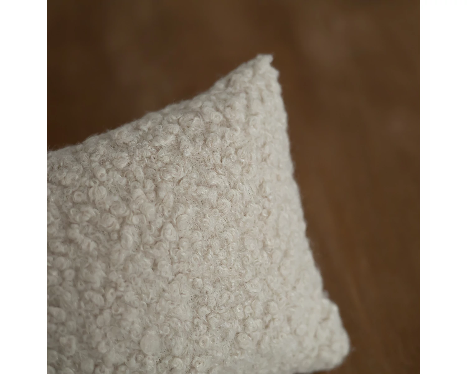 Boucle Cream posing pillow - newborn photo prop