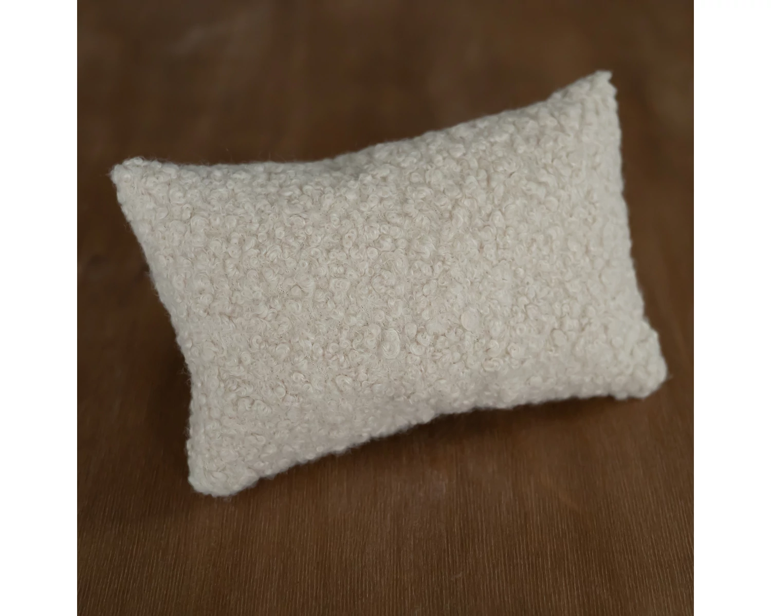 Boucle Cream posing pillow - newborn photo prop