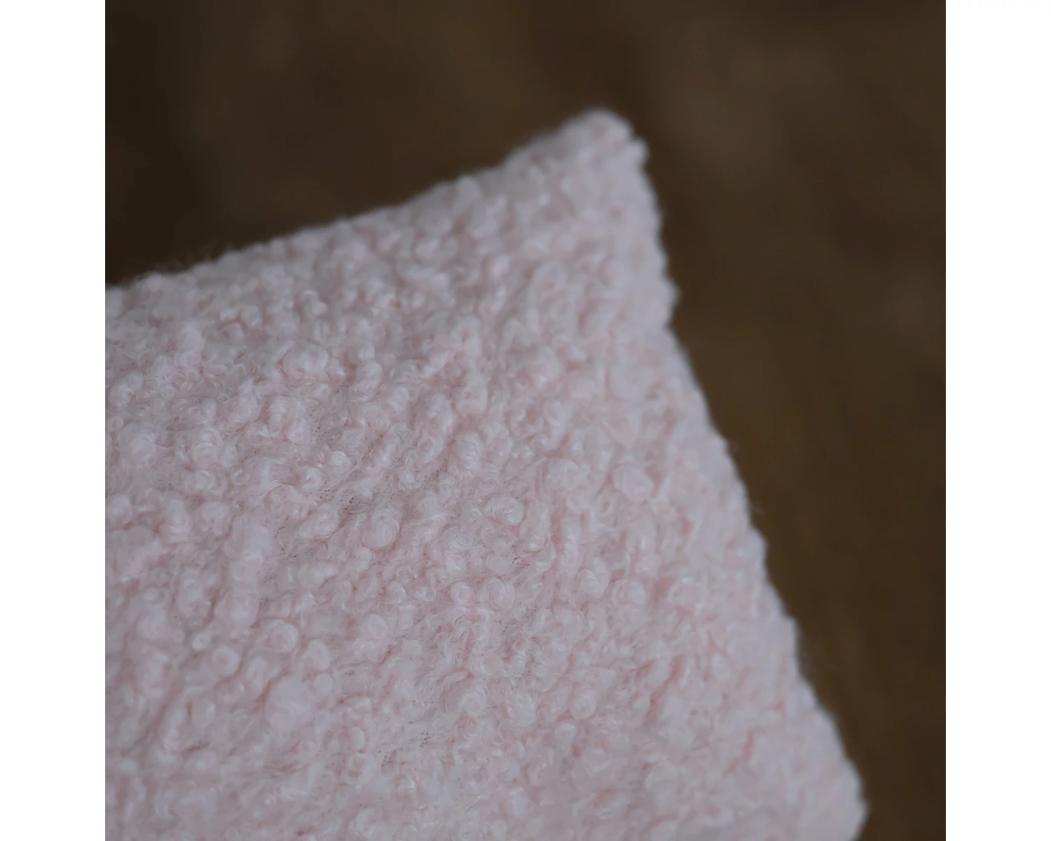 Pale Pink Boucle posing pillow - newborn photo prop