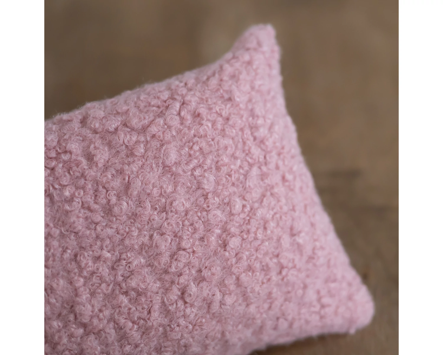 Mauve Boucle posing pillow - newborn photo prop