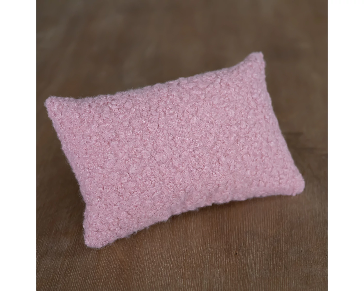 Mauve Boucle posing pillow - newborn photo prop