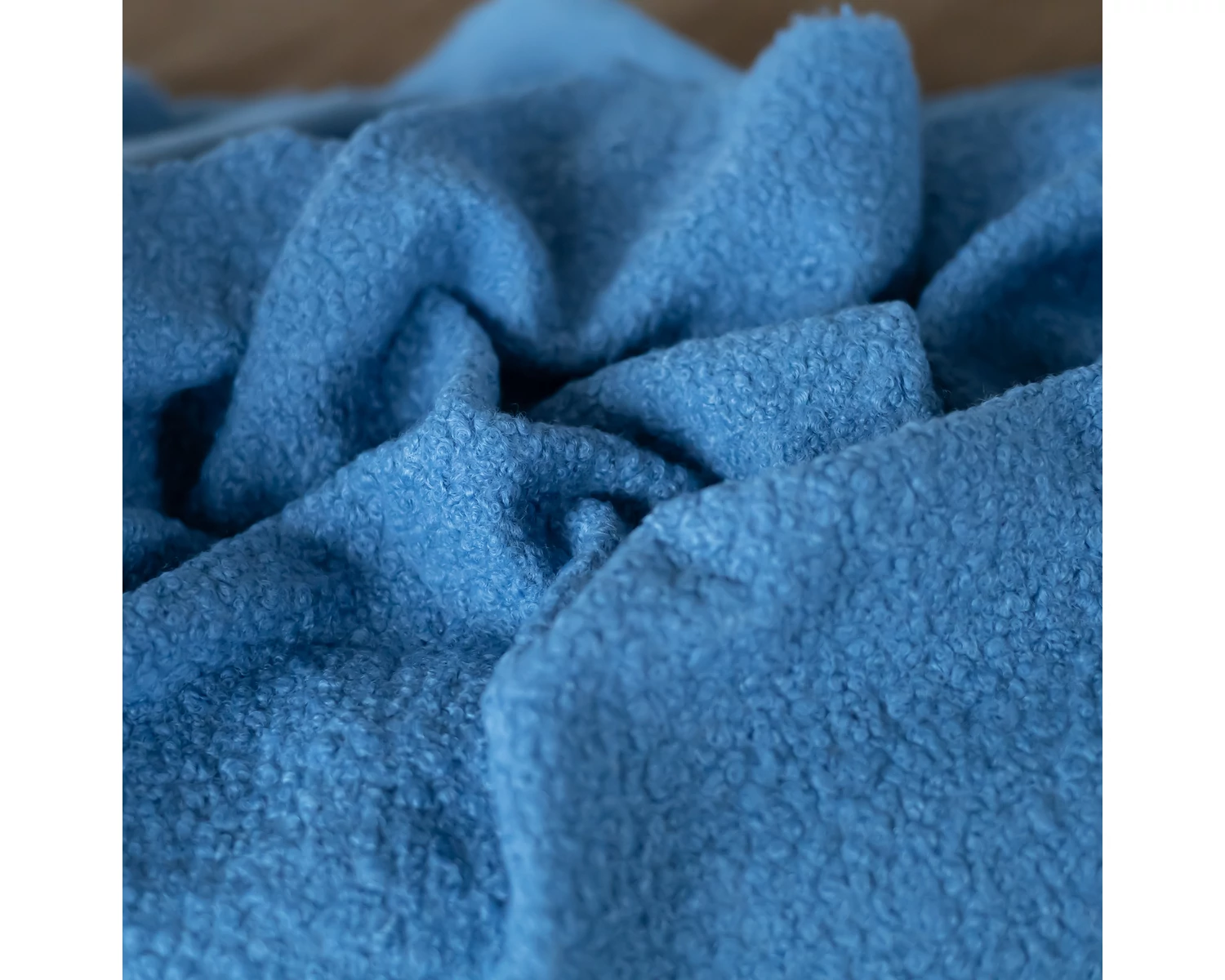 Blue Beanbag Backdrop. Boucle