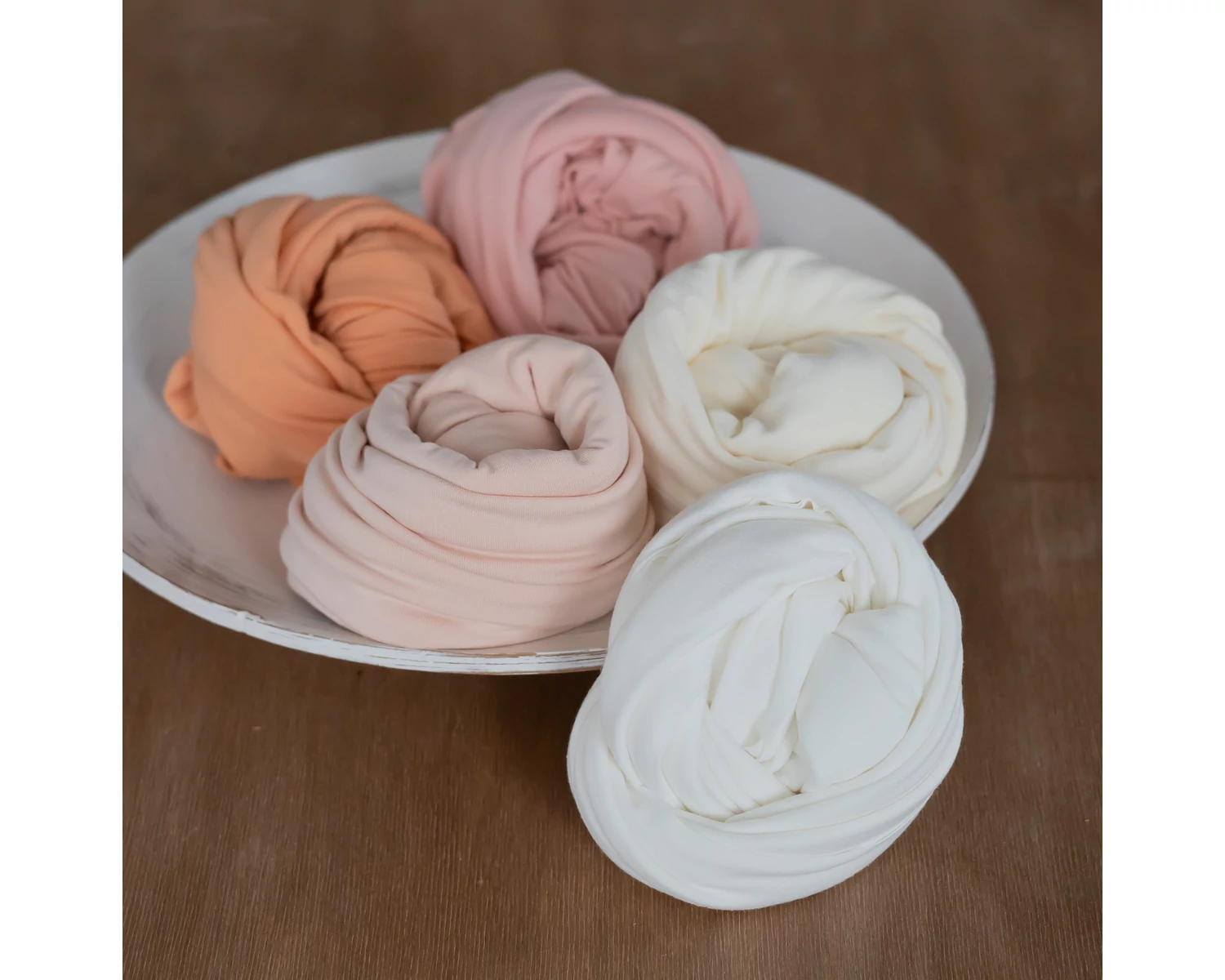 Soft Stretchy Newborn Photography Wrap Sam (Ivory) | All Newborn Props