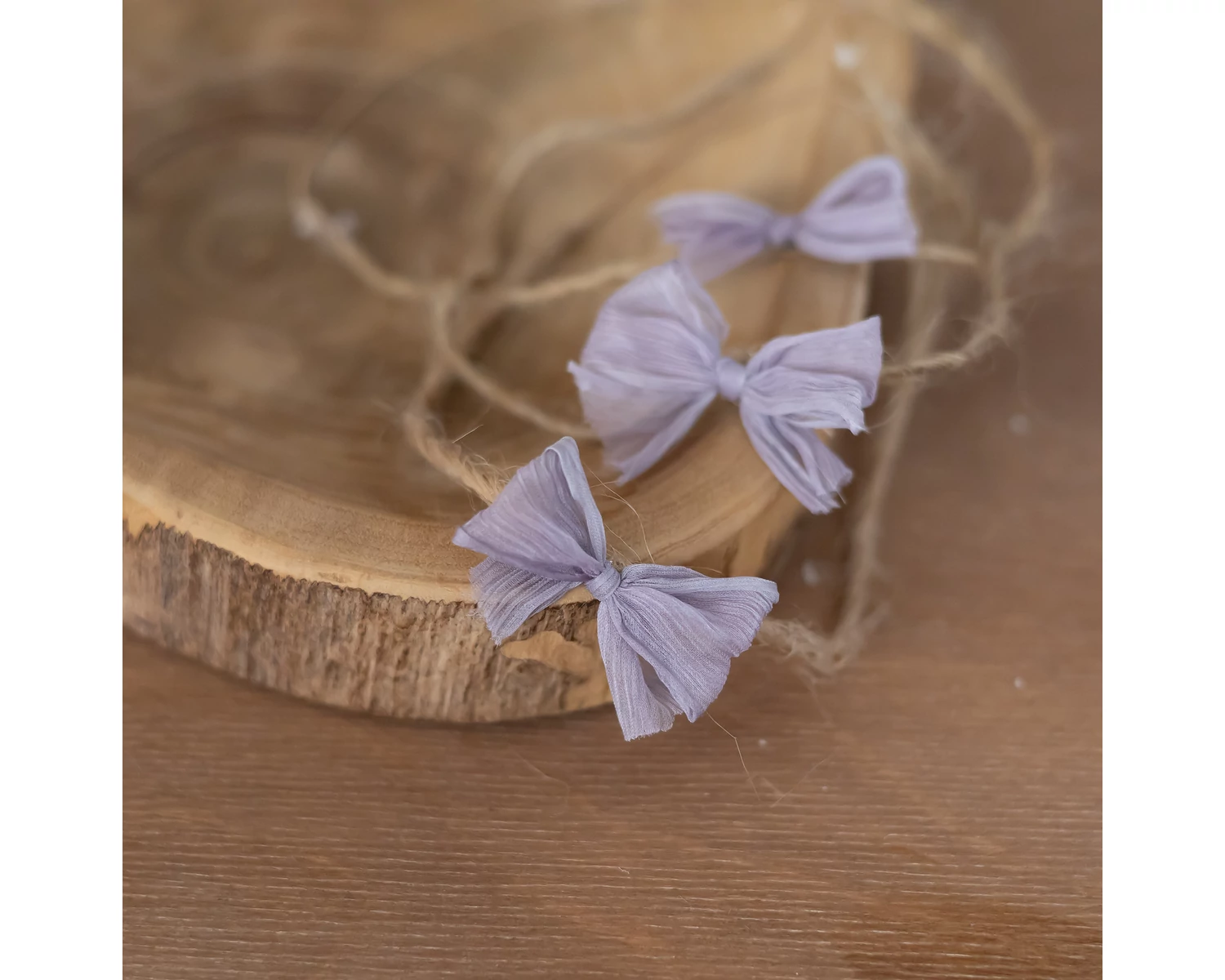 Antique purple, silk bow headband